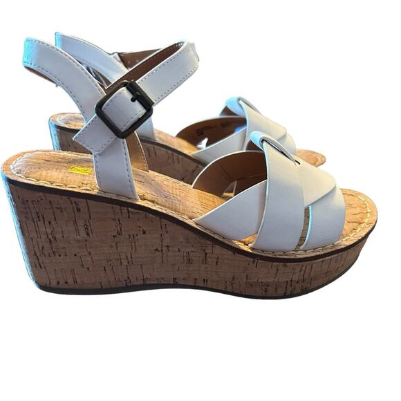 White Mountain Cork Platform Wedge Sandals Strappy Upper Retro 80s NEW Size 6 - Picture 5 of 11
